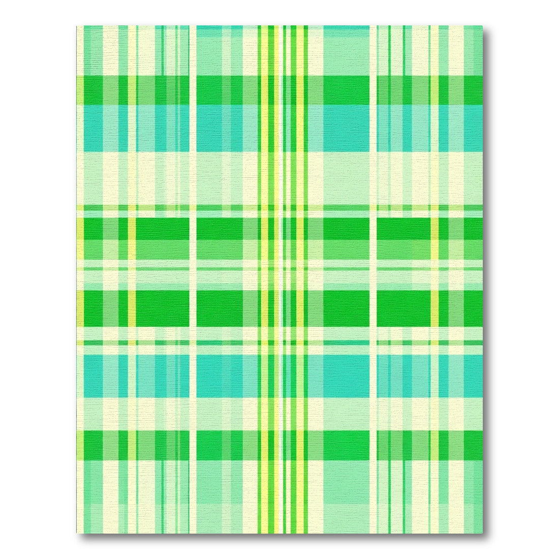 Verdant Green Teal Plaid Rug