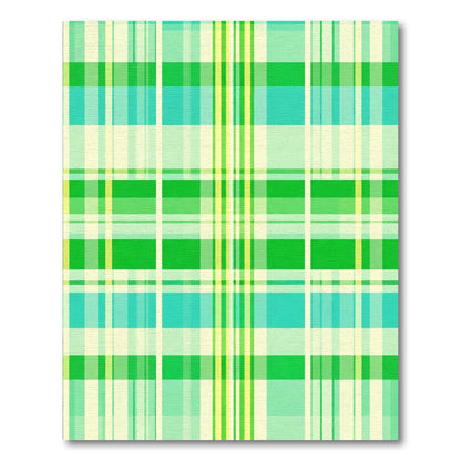 Verdant Green Teal Plaid Rug