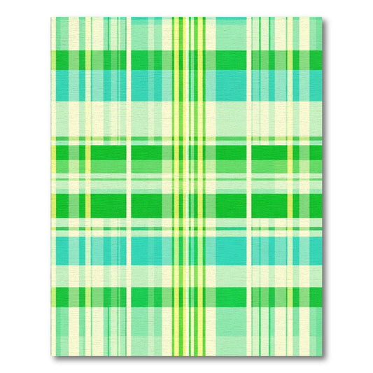 Verdant Green Teal Plaid Rug