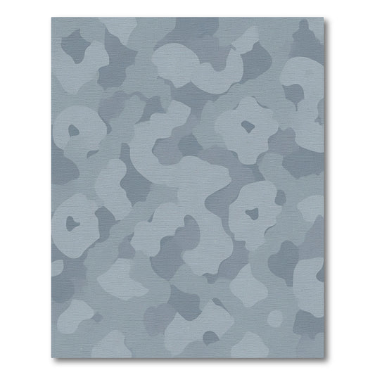 Subtle Grey Camouflage Organic Forms Rug