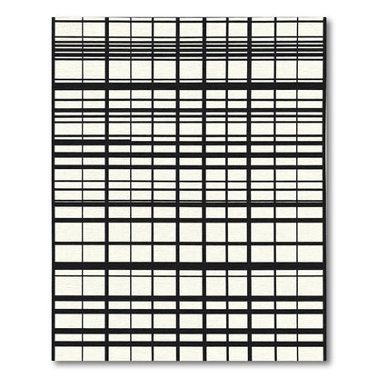 Modern Black Grid Stripe Rug