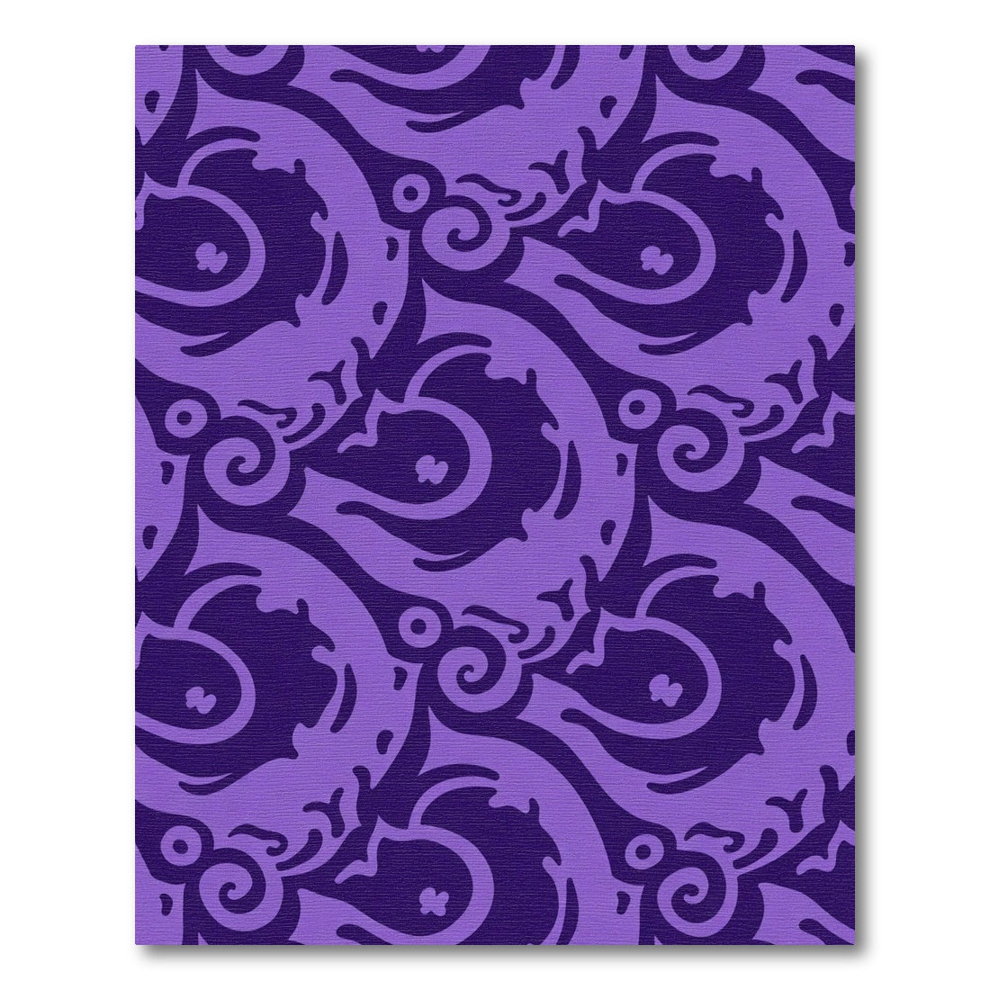 Deep Purple Swirling Organic Abstract Rug