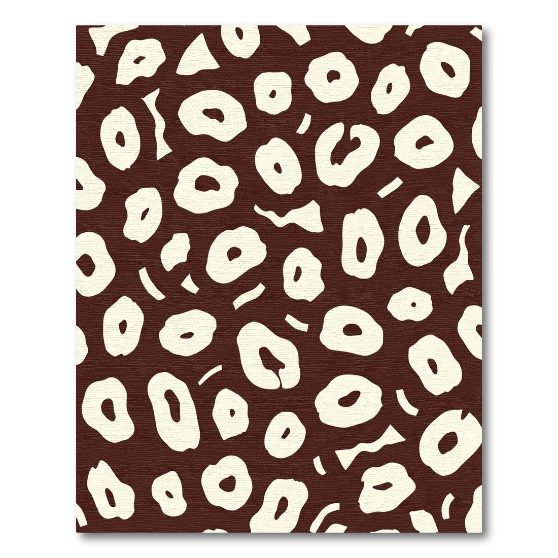 Brown Cream Abstract Animal Spots Rug