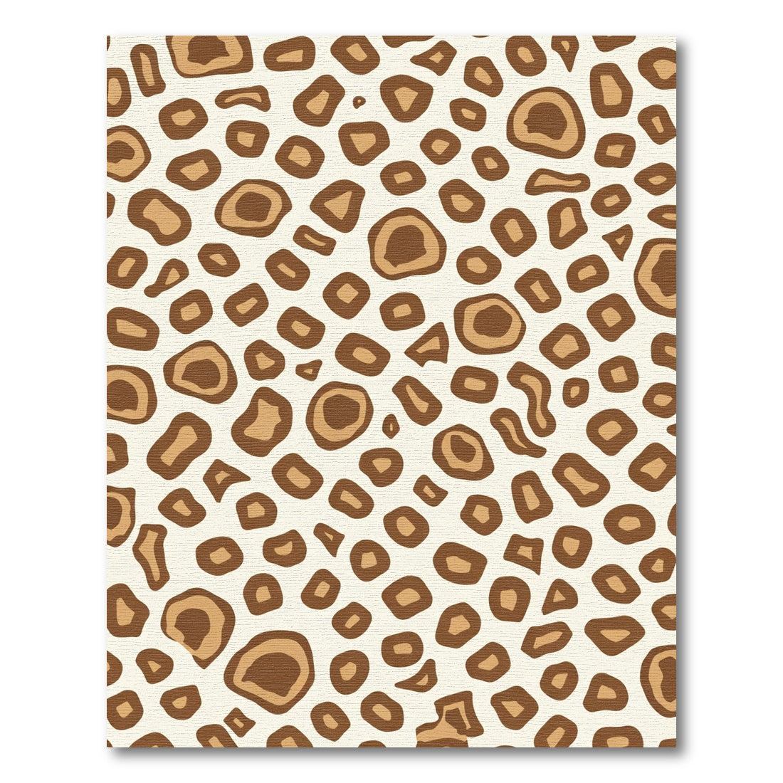 Chic Brown Animal Print Spot Rug