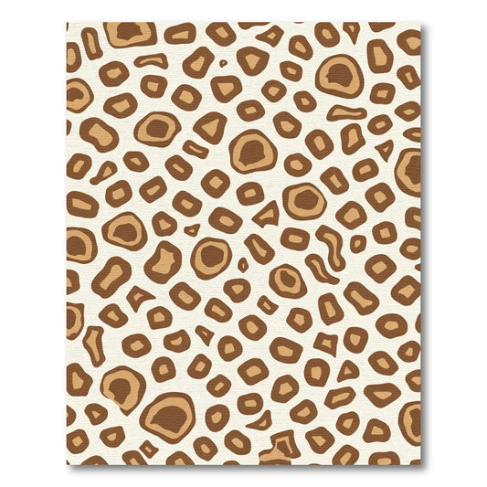 Chic Brown Animal Print Spot Rug