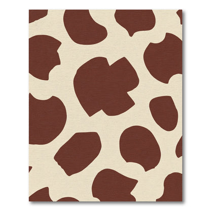 Brown Cream Organic Spot Rug