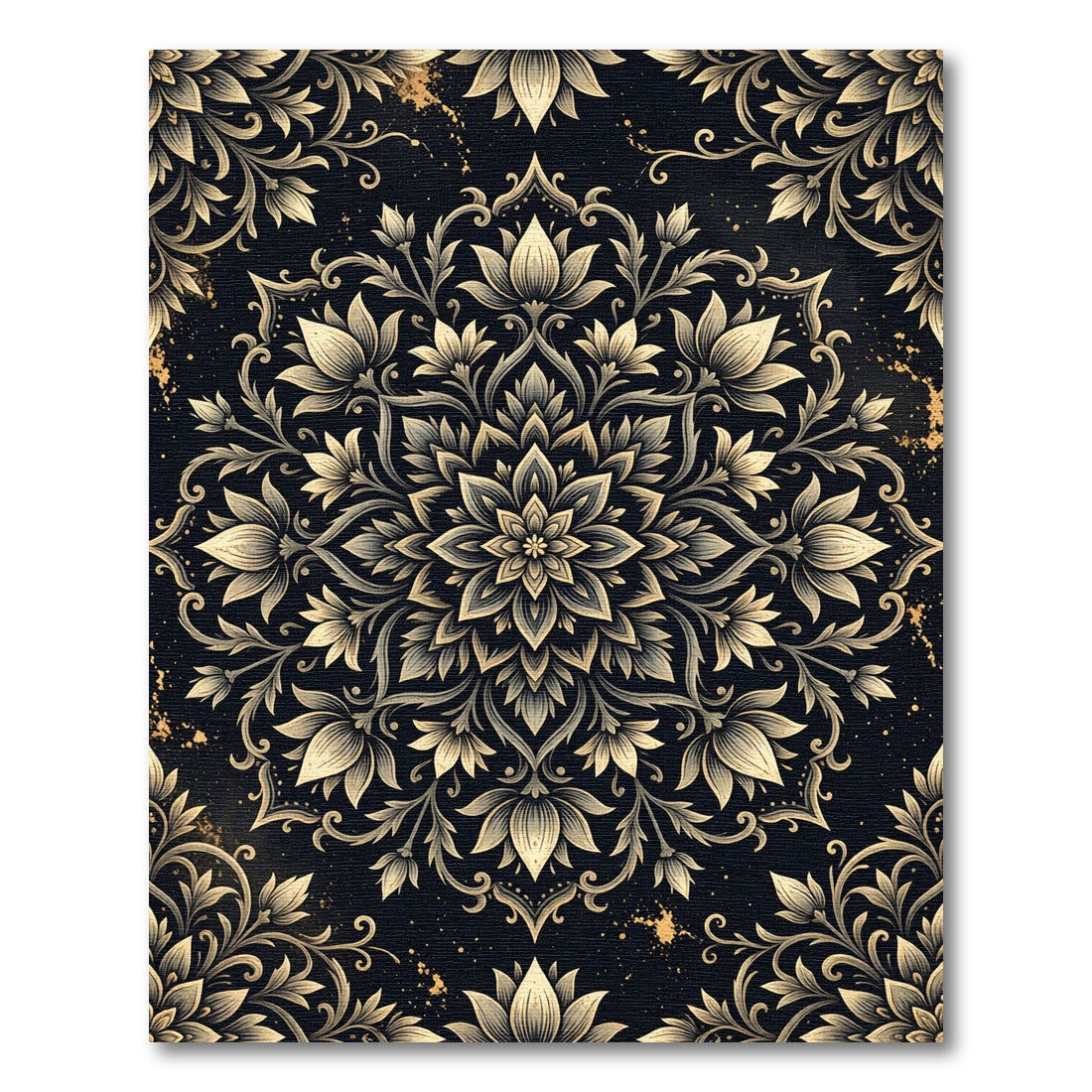 Grand Luminous Floral Mandala Rug