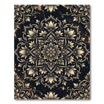 Grand Luminous Floral Mandala Rug