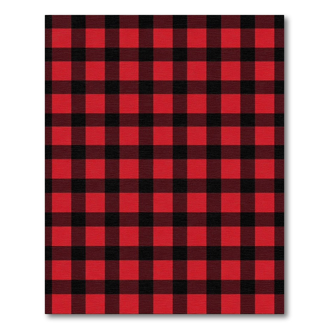 Crimson Black Buffalo Check Square Rug