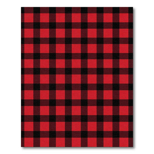 Crimson Black Buffalo Check Square Rug