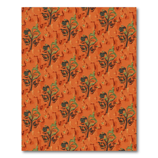 Autumn Orange Branch and Berry Rug