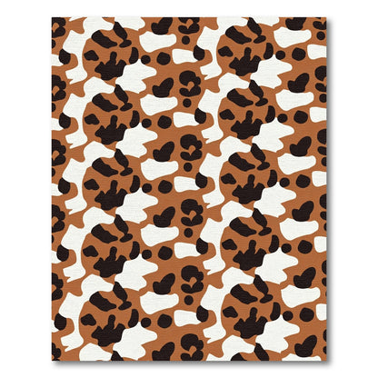 Brown Black White Spotted Animal Aura Rug