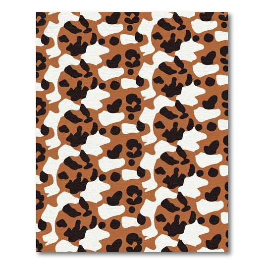 Brown Black White Spotted Animal Aura Rug