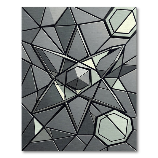 Monochromatic Geometric Facet Array Rug