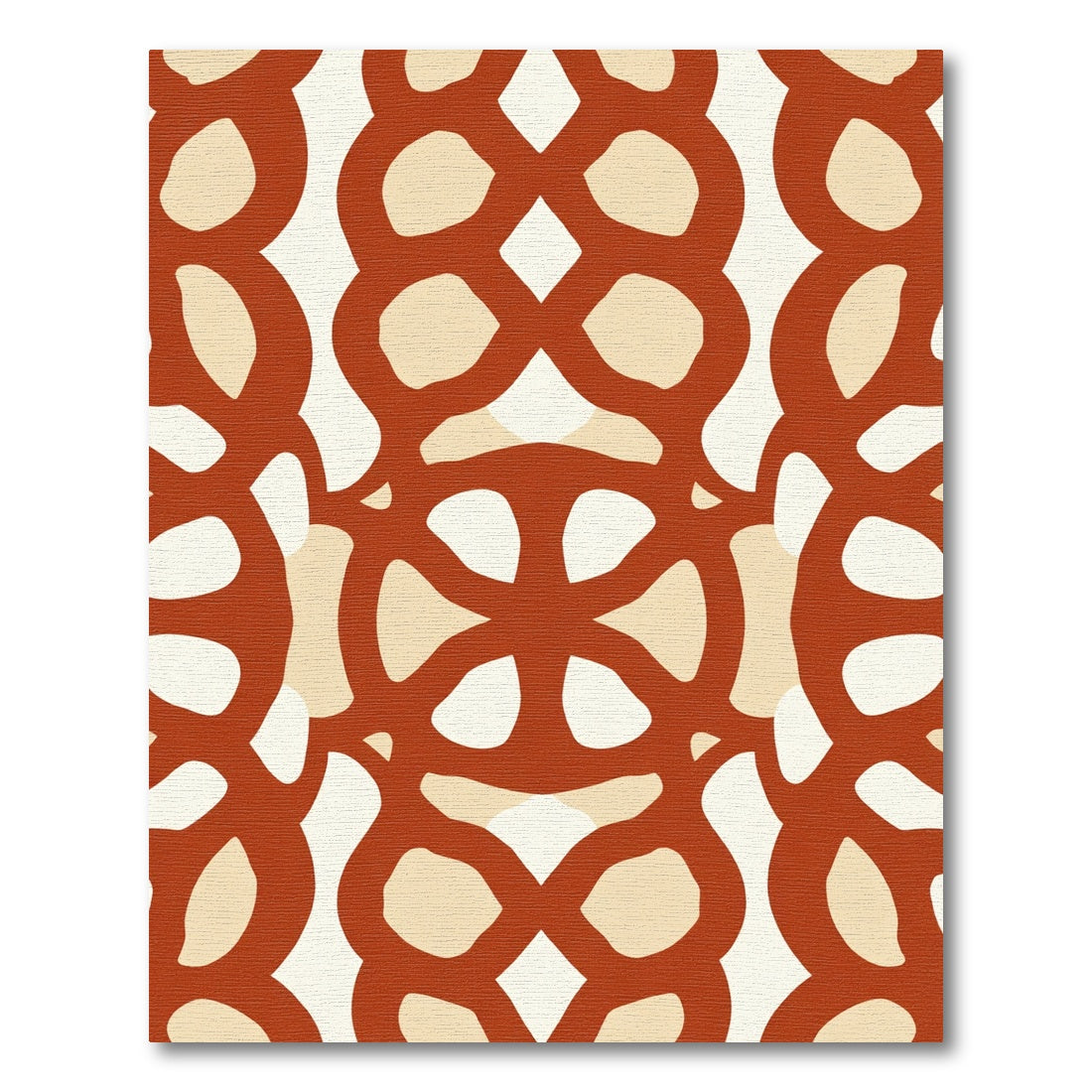 Rustic Ochre Contemporary Lattice Rug