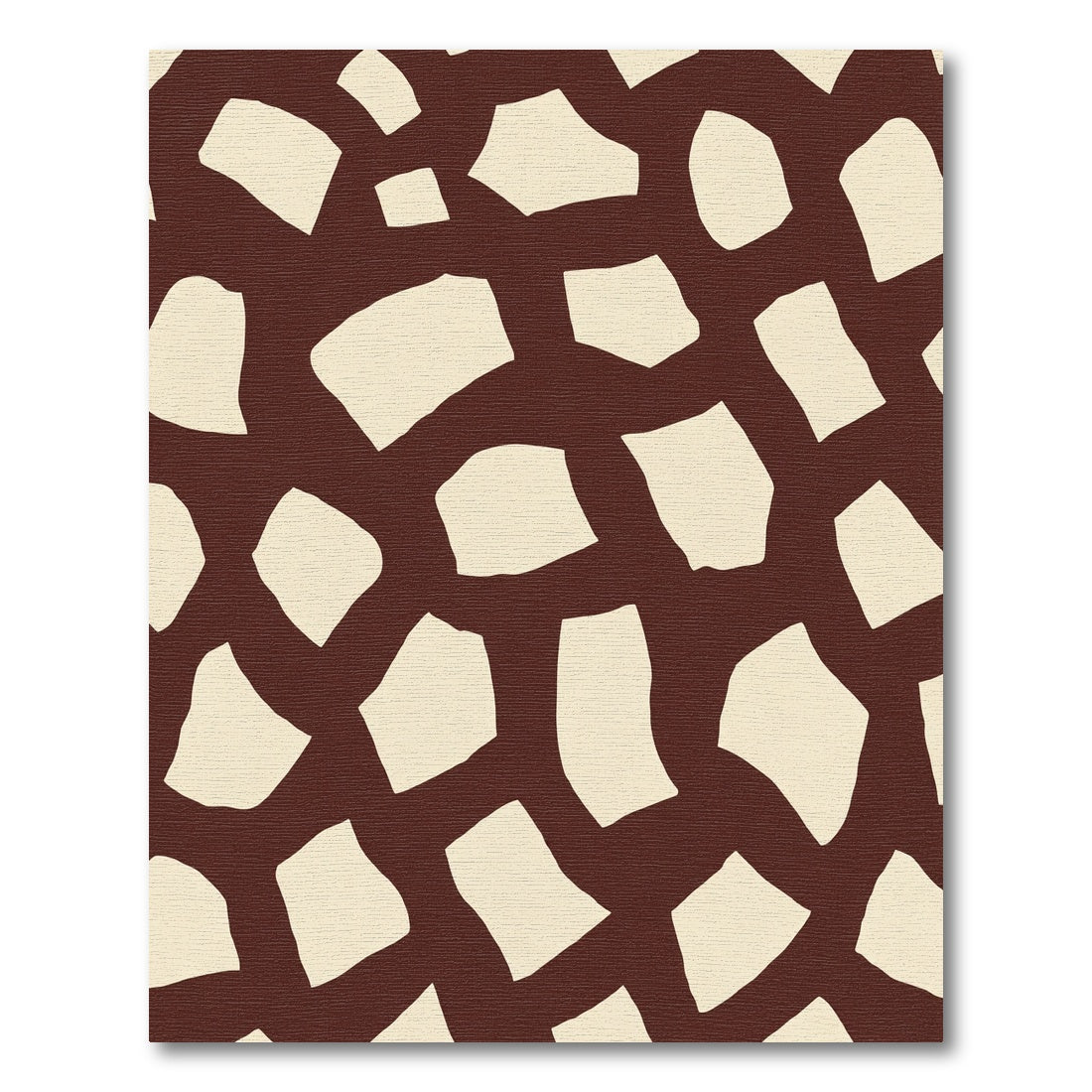 Brown Cream Irregular Patchwork Rug
