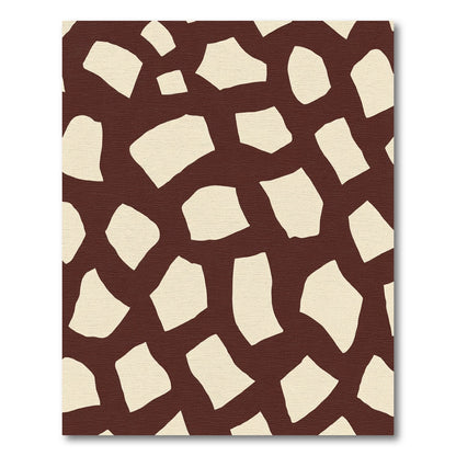 Brown Cream Irregular Patchwork Rug