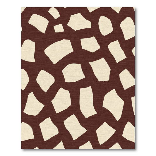 Brown Cream Irregular Patchwork Rug