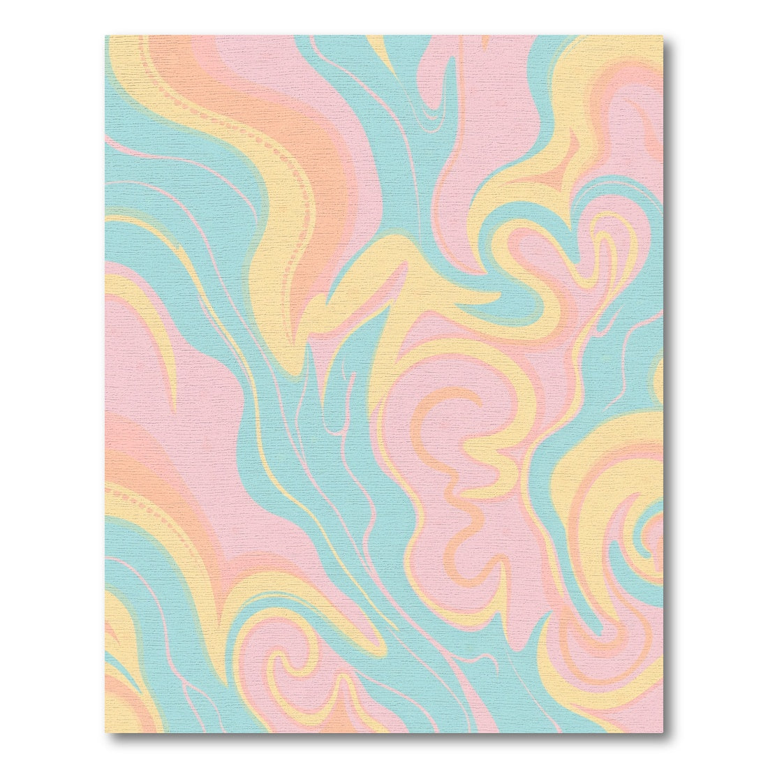 Pastel Swirl Marble Abstract Rug