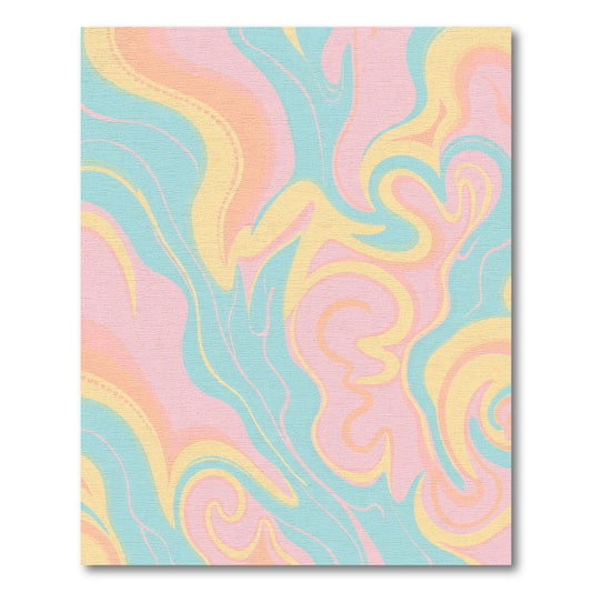 Pastel Swirl Marble Abstract Rug
