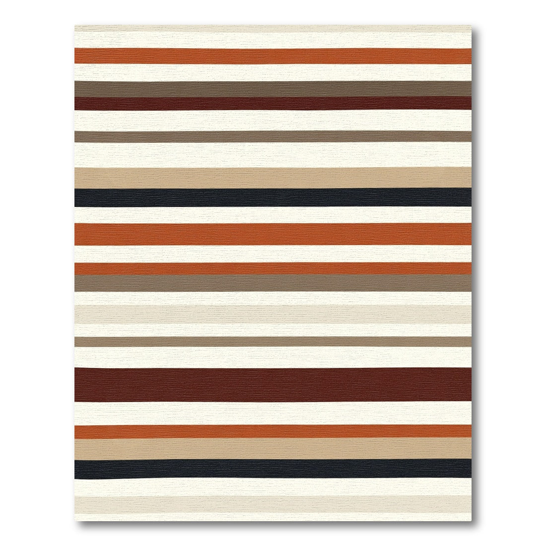 Rustic Earth Tones Wide Stripe Rug