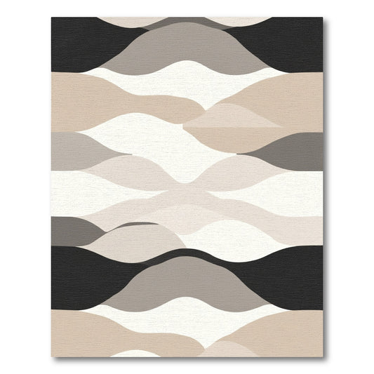 Neutral Tones Abstract Wave Forms Rug