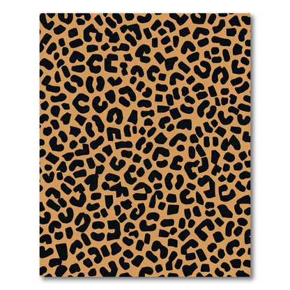 Golden Brown Leopard Spots Rug