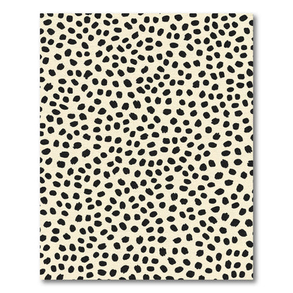 Black Ink Spots Cream Rug