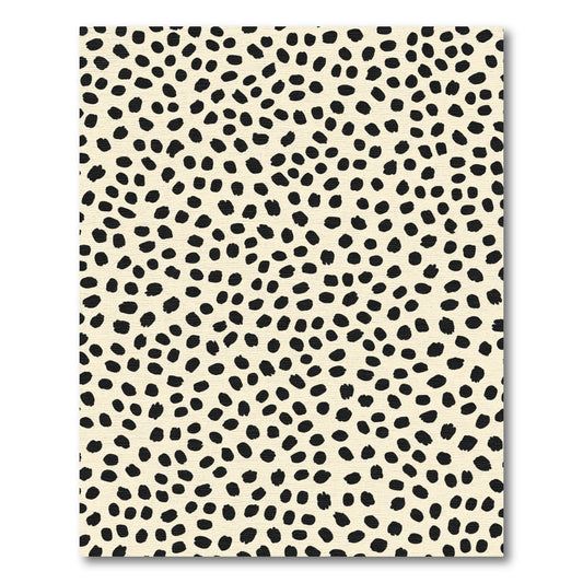 Black Ink Spots Cream Rug