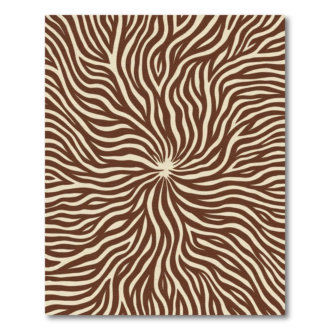 Brown Cream Swirled Organic Rug