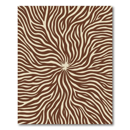 Brown Cream Swirled Organic Rug