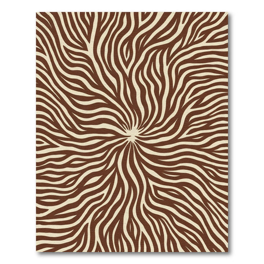 Brown Cream Swirled Organic Rug