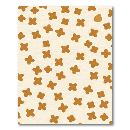 Brown X Shape Scatter Rug