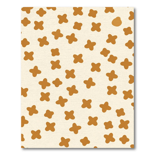 Brown X Shape Scatter Rug