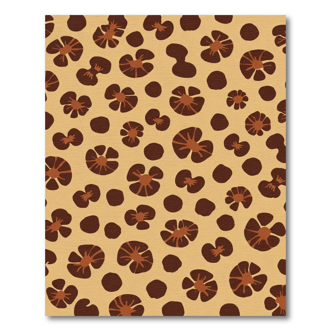 Caramel Brown Floral Abstract Rug