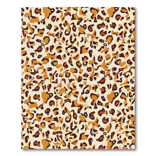 Orange Brown Leopard Spot Rug
