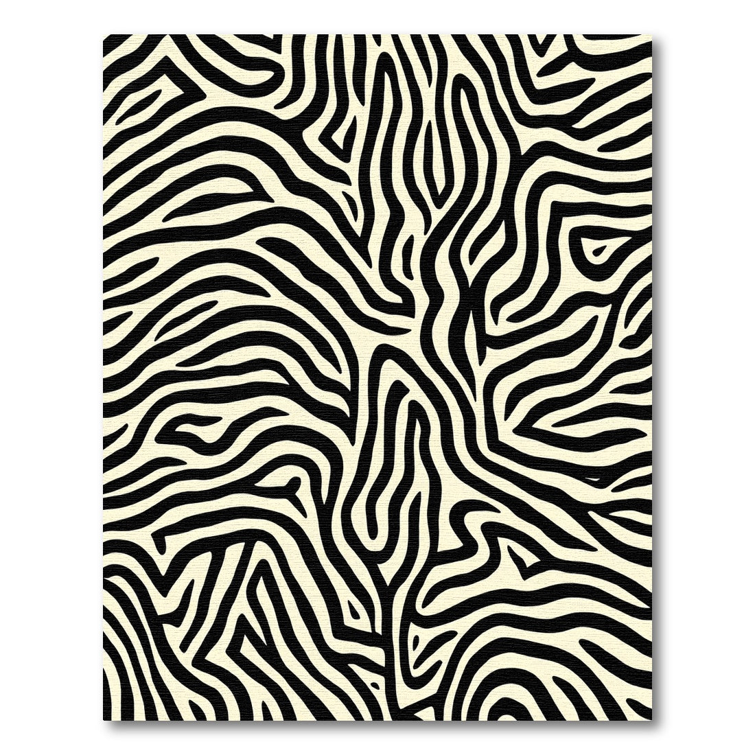 Bold Black Ivory Organic Stripes Rug