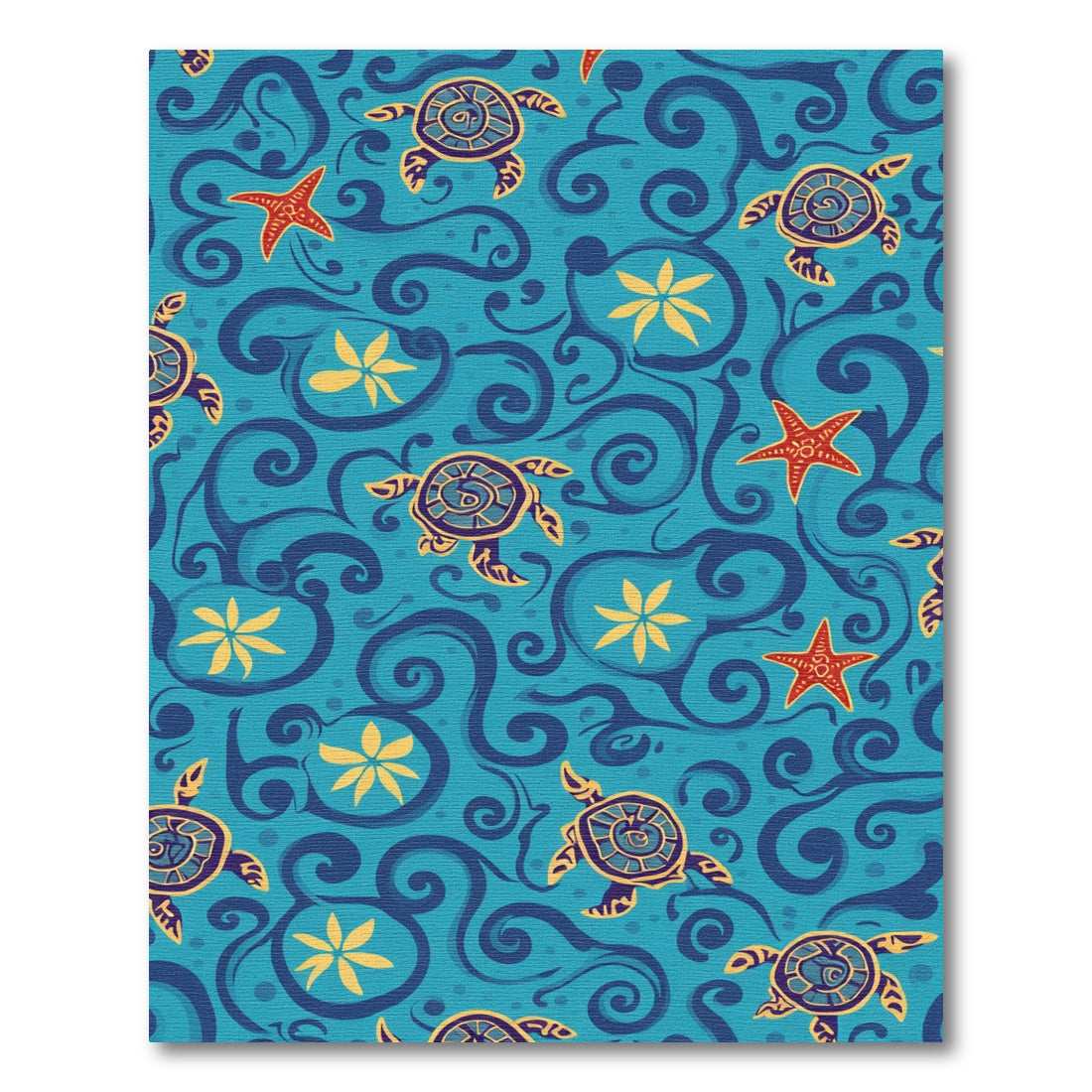 Oceanic Turtles And Starfish Rug