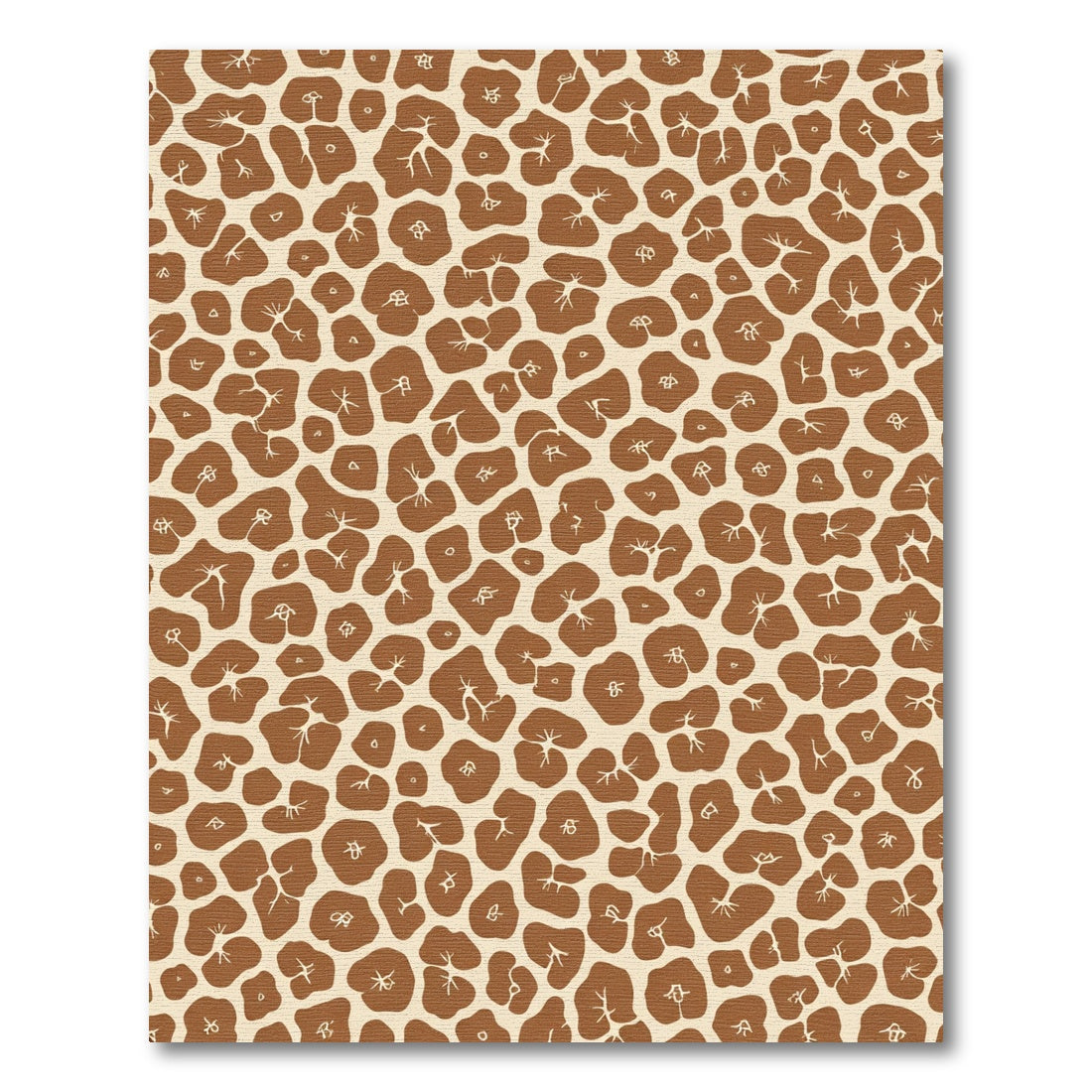 Brown Beige Animal Spot Composition Rug