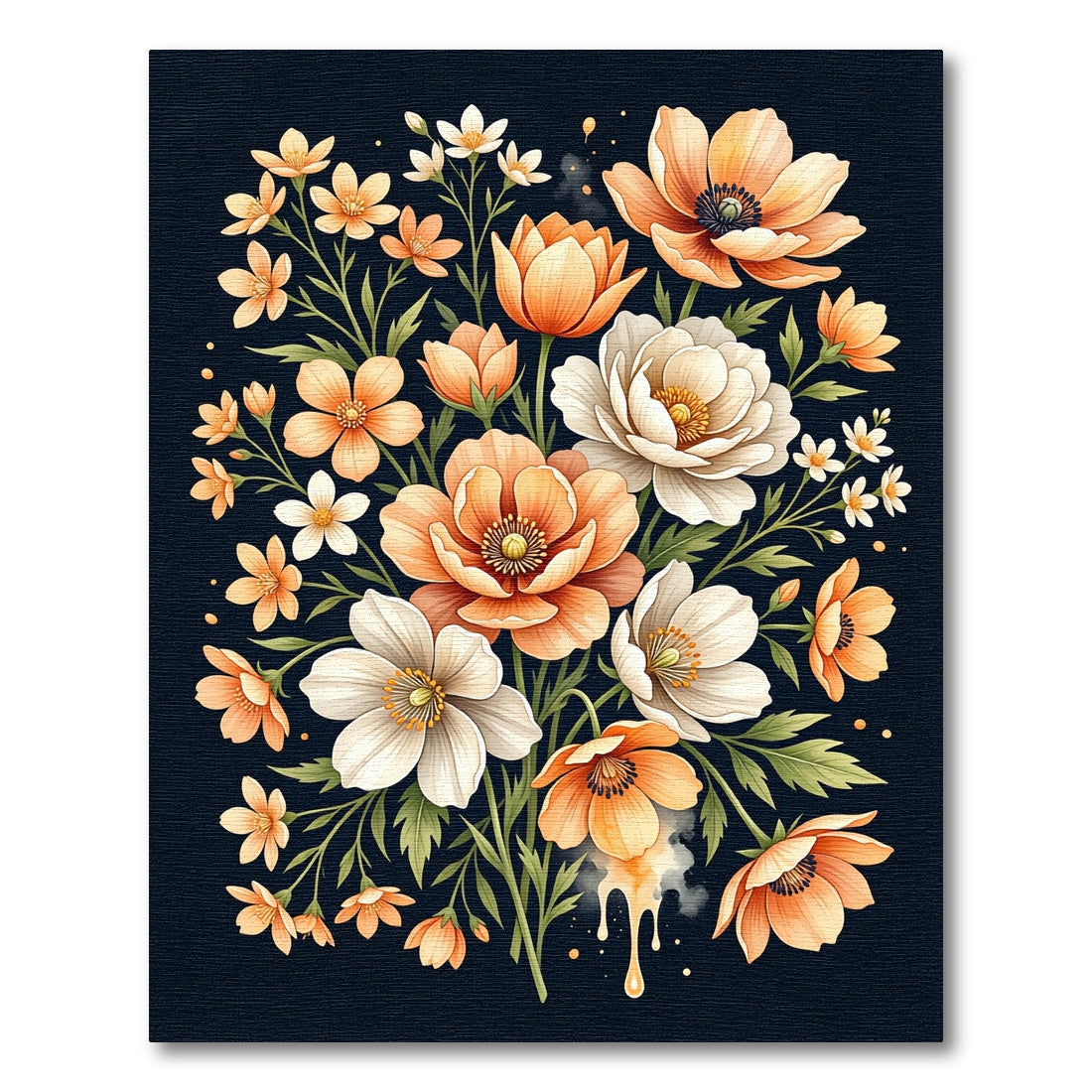 Peach Blossom Garden Arrangement Rug