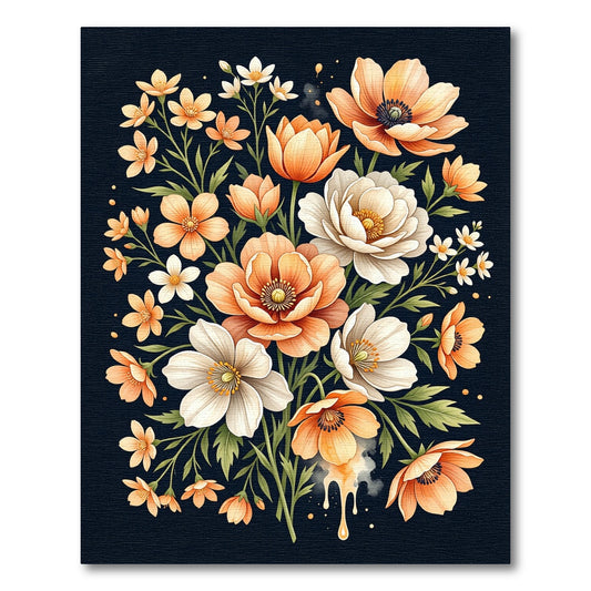 Peach Blossom Garden Arrangement Rug