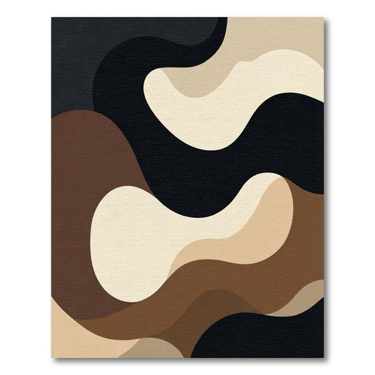 Earthy Tones Abstract Organic Flow Rug
