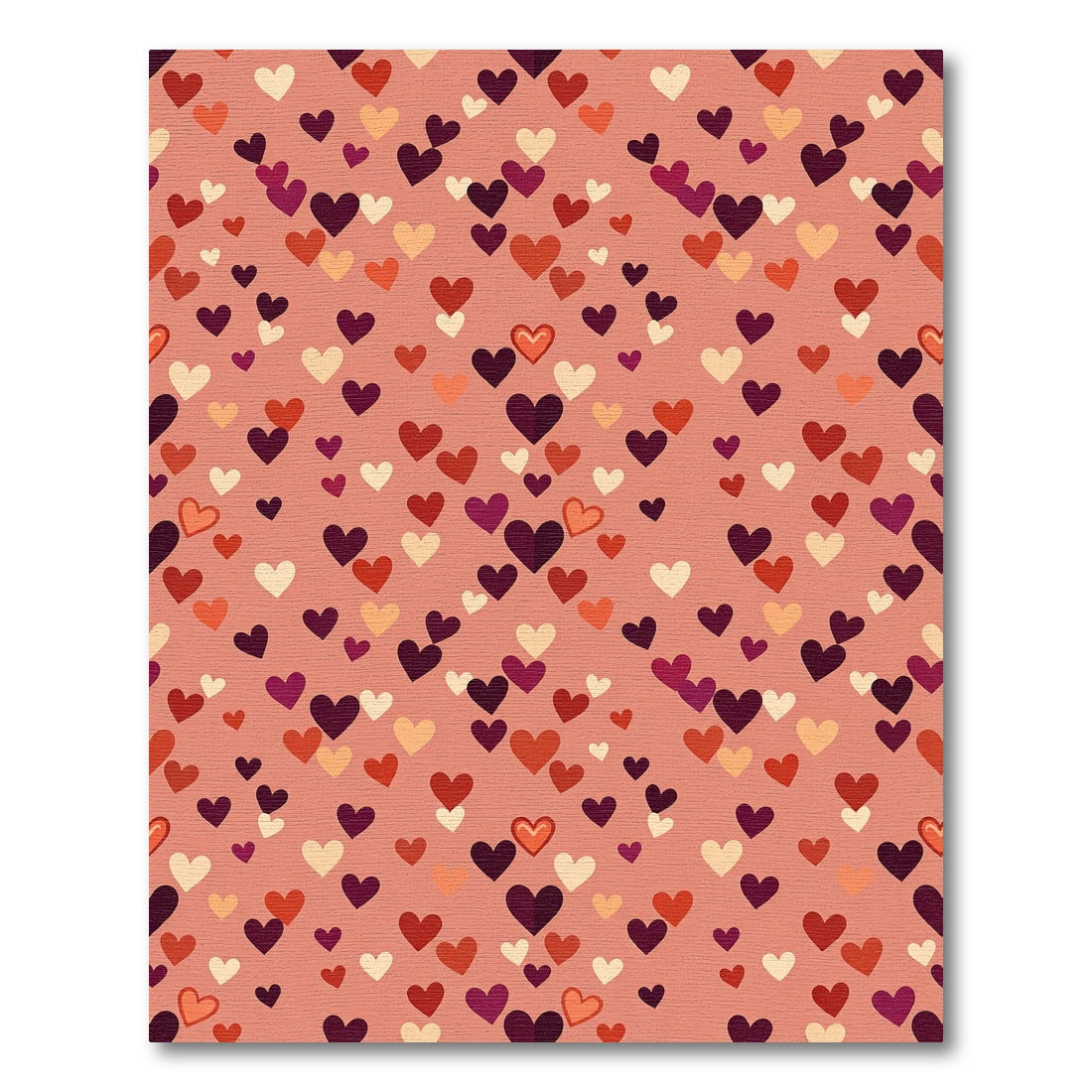 Warm Romantic Heart Scatter Rug
