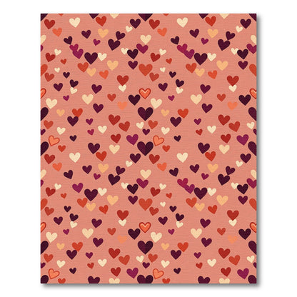 Warm Romantic Heart Scatter Rug