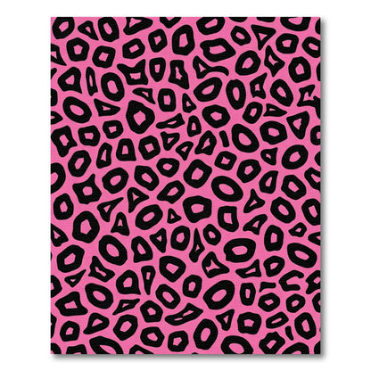 Pink Black Animal Spot Rug