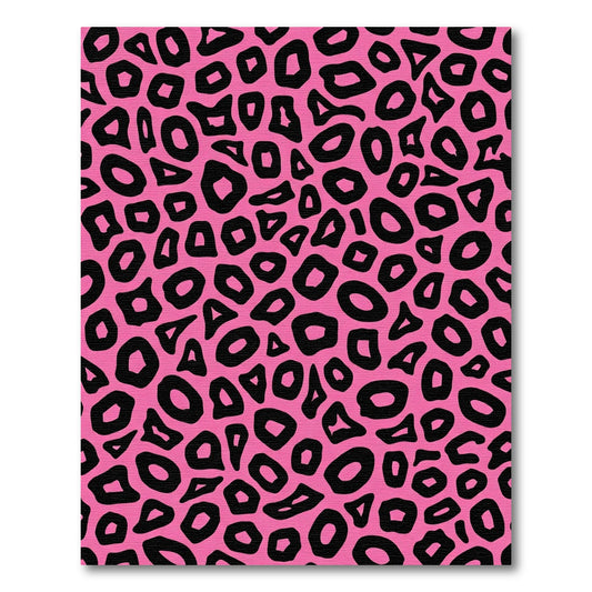 Pink Black Animal Spot Rug