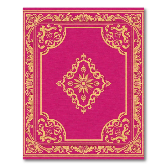 Vibrant Gold Floral Frame Rug