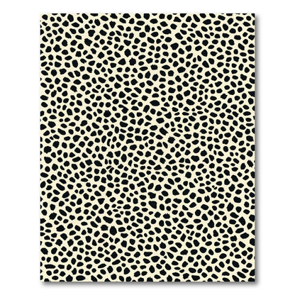 Cream Black Spotty Animal Hide Rug