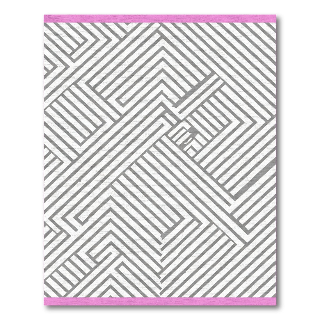 Modern Gray Geometric Intersecting Lines Rug