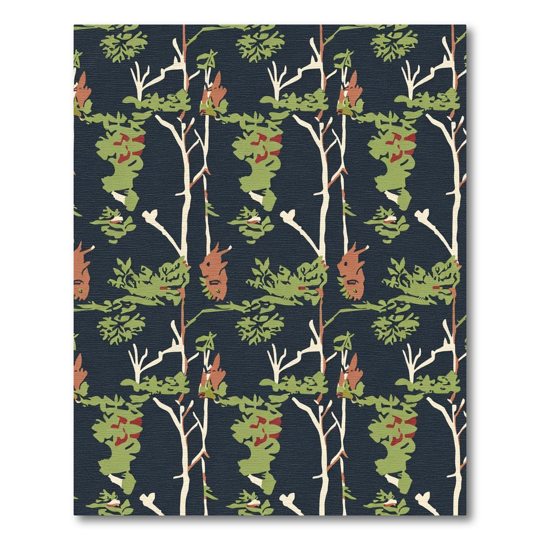 Forest Woodland Tree And Foliage Design Rug